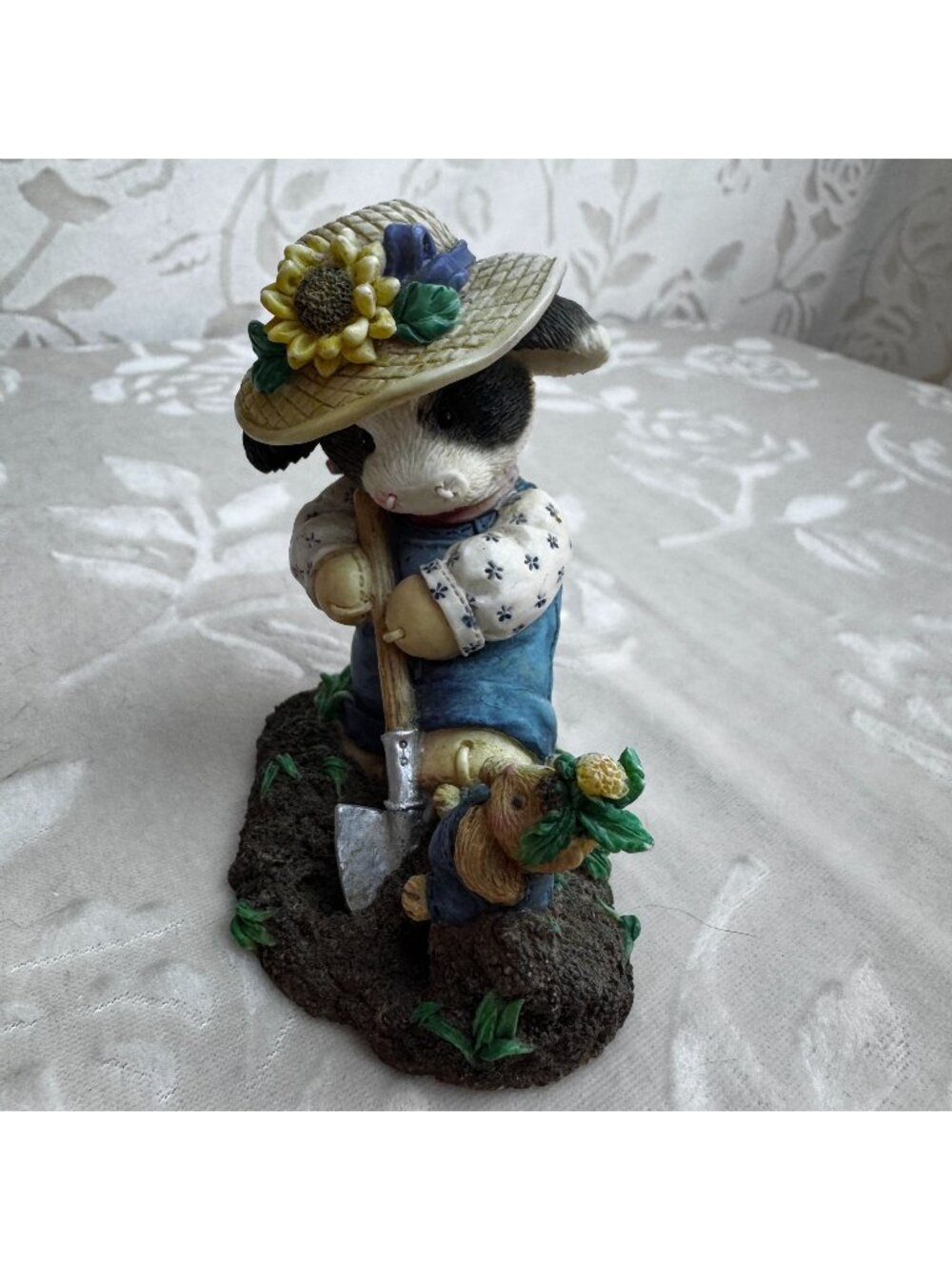 Mary's Moo Moos 1996 "I Dig Moo" #207098 Cow with Gopher Gardening Buddy